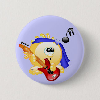 Chapa Redonda De 5 Cm Guitarrista de la música