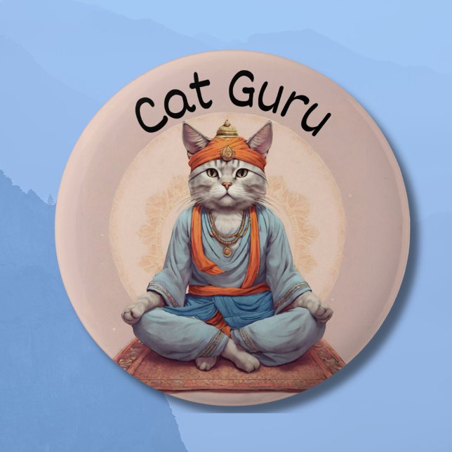 Chapa Redonda De 5 Cm Gurú Guru Yoga Master Meditación mentalidad zen (Subido por el creador)