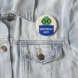 Chapa Redonda De 5 Cm Gusano de libros Cumpleaños personalizado niño