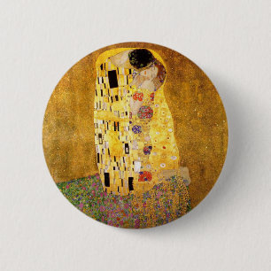 Chapa Redonda De 5 Cm Gustav Klimt La Pintura Clásica Del Beso