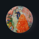 Chapa Redonda De 5 Cm Gustav Klimt - Mujeres amigas<br><div class="desc">Mujeres amigas - Gustav Klimt,  Oil on Canvas,  1916-17 (destruido en 1945)</div>