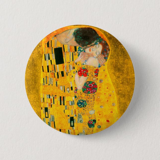 Chapa Redonda De 5 Cm Gustav Klimt The Kiss (Anverso)
