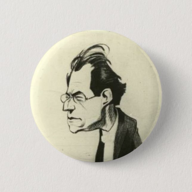 Chapa Redonda De 5 Cm Gustav Mahler button (Anverso)