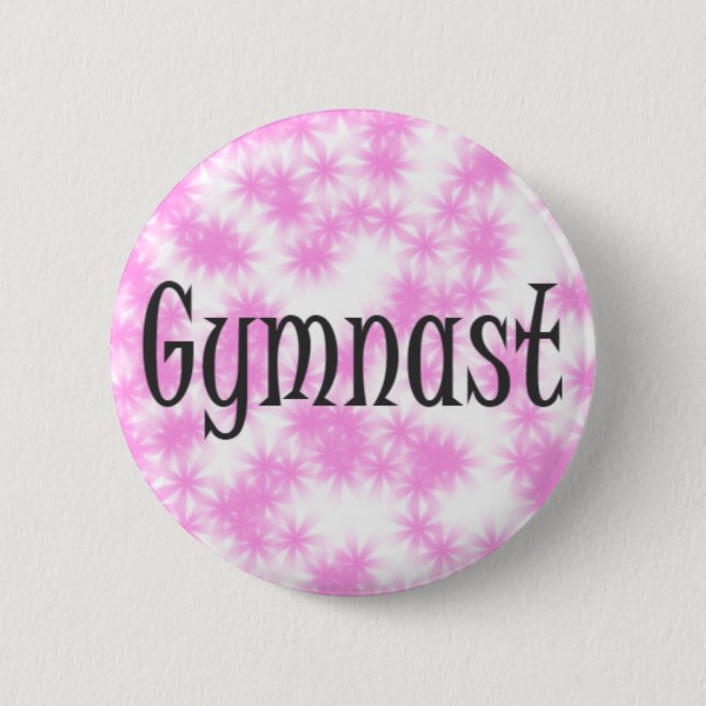 Chapa Redonda De 5 Cm Gymnast Pin (Anverso)