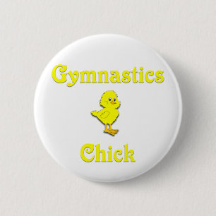 Chapa Redonda De 5 Cm Gymnastics Chick