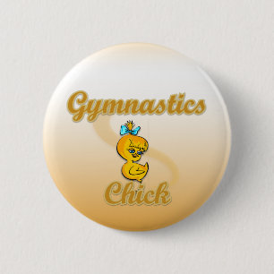 Chapa Redonda De 5 Cm Gymnastics Chick