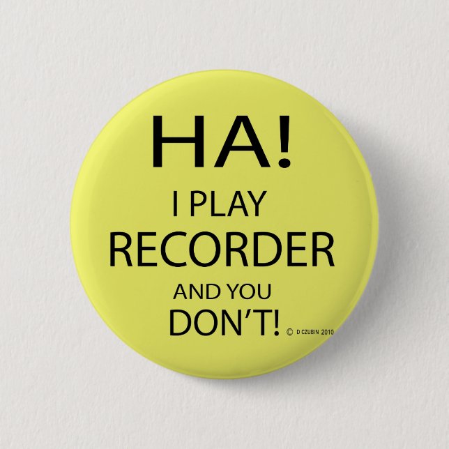 Chapa Redonda De 5 Cm Ha Recorder (Anverso)
