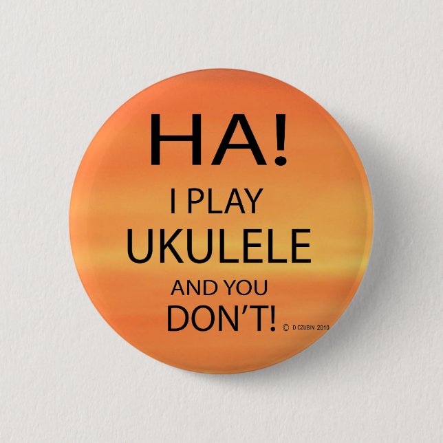 Chapa Redonda De 5 Cm Ha Ukulele (Anverso)