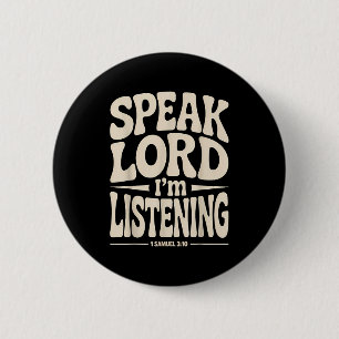 Chapa Redonda De 5 Cm Habla Señor Estoy Escuchando 1 Samuel 3_10