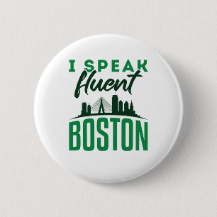 Chapa Redonda De 5 Cm Hablo con fluidez acento bostonio en Boston