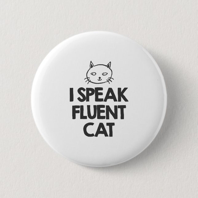 Chapa Redonda De 5 Cm Hablo el gato fluido (Anverso)