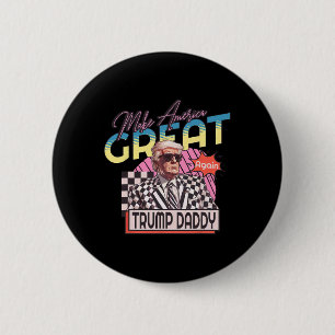 Chapa Redonda De 5 Cm Hacer a Estados Unidos grande Trump otra vez el ho