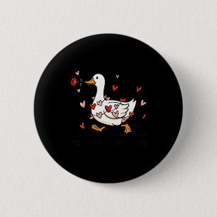 Chapa Redonda De 5 Cm Haces que mi corazón haga Honk Ganso Divertido San