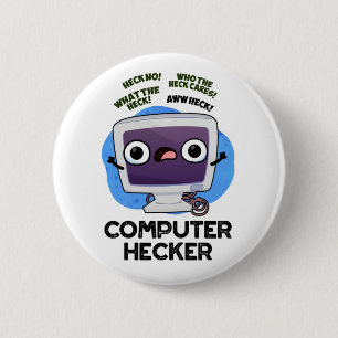 Chapa Redonda De 5 Cm Hacker Pun Funny Hacker