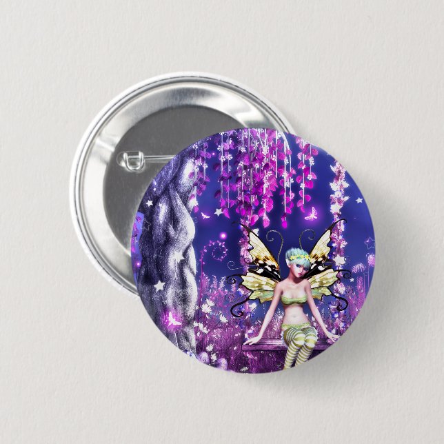 Chapa Redonda De 5 Cm Hada Adorable (Anverso y reverso)