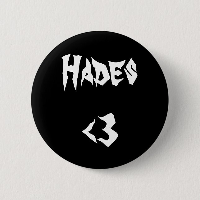 Chapa Redonda De 5 Cm Hades <3 Dios del Submundo (Anverso)