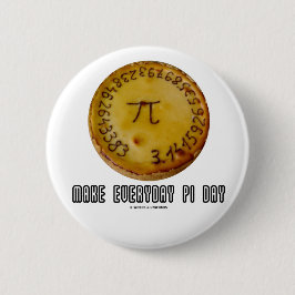 Chapa Redonda De 5 Cm Haga el día diario del pi (matemáticas pi/el humor