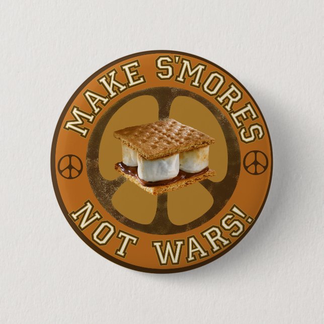 Chapa Redonda De 5 Cm Haga las guerras de S'mores no (Anverso)