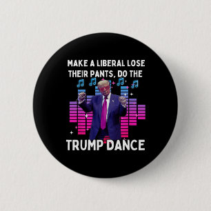 Chapa Redonda De 5 Cm Hagamos el baile de Trump - La familia a favor de 