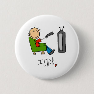 Chapa Redonda De 5 Cm Hago clic la TV