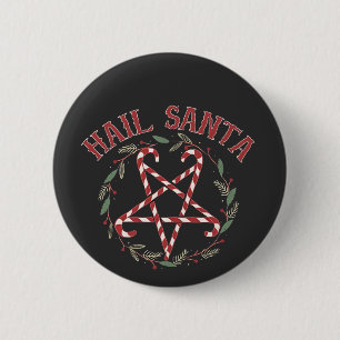 Chapa Redonda De 5 Cm Hail Satan Navidades Krampus Xmas Devil Candy