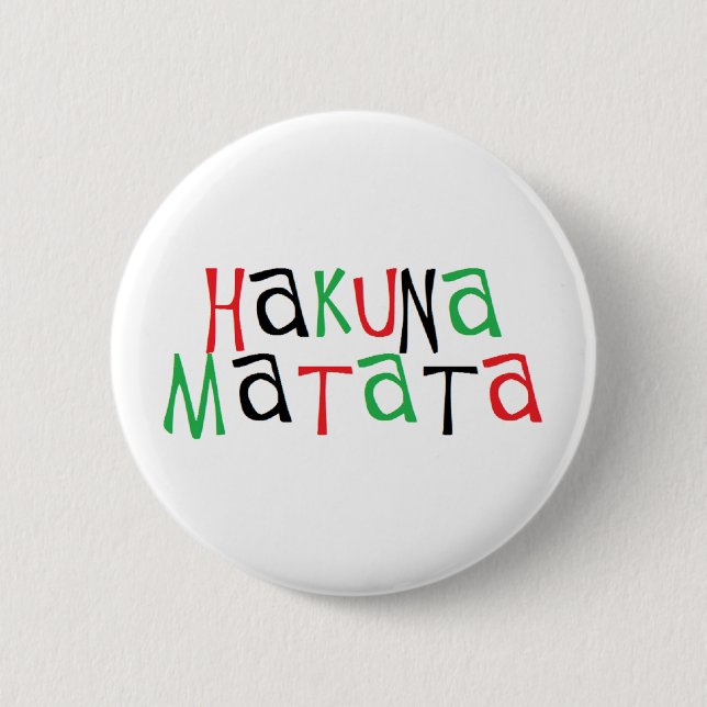 Chapa Redonda De 5 Cm Hakuna matata (Anverso)