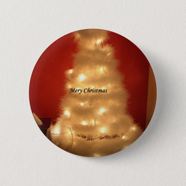 Chapa Redonda De 5 Cm Hakuna Matata Feliz Navidad blanco (Anverso)