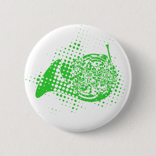 Chapa Redonda De 5 Cm Halftone Horn