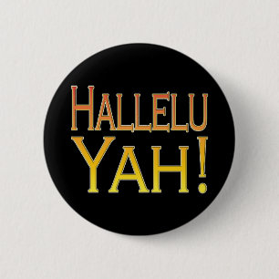 Chapa Redonda De 5 Cm ¡Hallelu Yah! (oro)