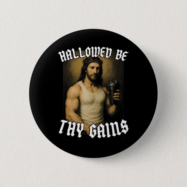 Chapa Redonda De 5 Cm Halloween Be Thy Gains (Anverso)