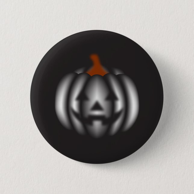 Chapa Redonda De 5 Cm Halloween black pumpkin  (Anverso)