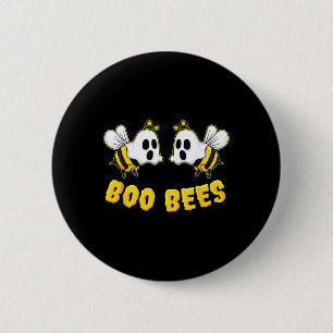 Chapa Redonda De 5 Cm Halloween Boo Abejas en pareja Diversión