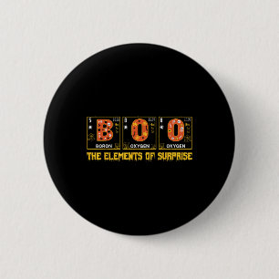Chapa Redonda De 5 Cm Halloween Boo School Química Nerd Physics Pumpki