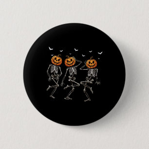 Chapa Redonda De 5 Cm Halloween Calabaza Dancing Skeleton Costume mujere