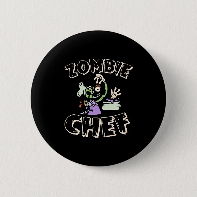 Chapa Redonda De 5 Cm Halloween Chef (Anverso)