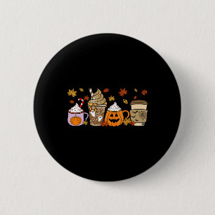 Chapa Redonda De 5 Cm Halloween Coffee Calabaza Latte Spice Costume Homb