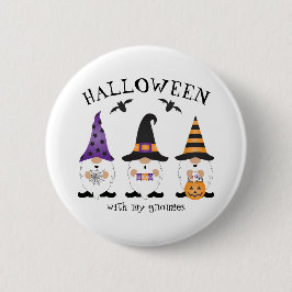 Chapa Redonda De 5 Cm Halloween con mi Naranja púrpura