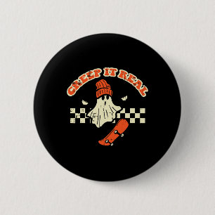 Chapa Redonda De 5 Cm Halloween Creep It Real Ghost Skater Costumen B