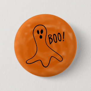 Chapa Redonda De 5 Cm Halloween Cute Ghost Booo