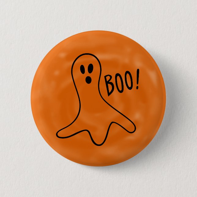 Chapa Redonda De 5 Cm Halloween Cute Ghost Booo (Anverso)