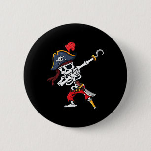 Chapa Redonda De 5 Cm Halloween Dabbing Pirate Skeleton Dab Dab Boys Gir