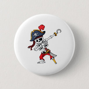 Chapa Redonda De 5 Cm Halloween Dabbing Pirate Skeleton Dab Dab Boys Gir