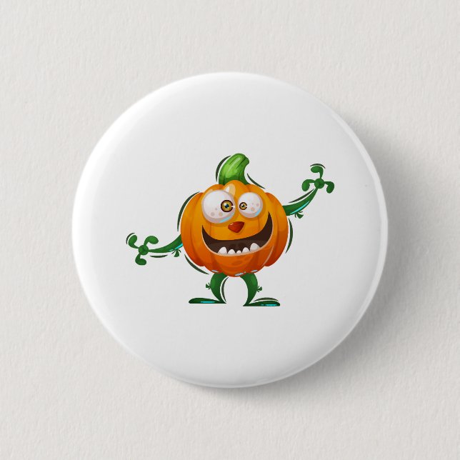 Chapa Redonda De 5 Cm halloween de calabaza (Anverso)