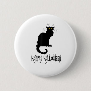 Chapa Redonda De 5 Cm Halloween de Gato Negro, Idea de Disfraces, Fiesta