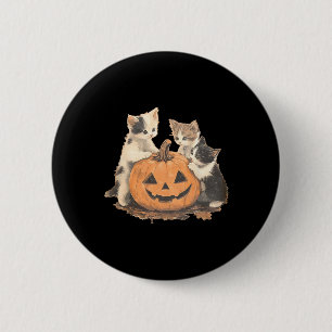 Chapa Redonda De 5 Cm Halloween de gatos de los años 90
