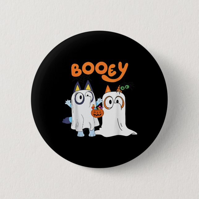 Chapa Redonda De 5 Cm Halloween De Ghost Booey De Temporada Graciosa Par (Anverso)
