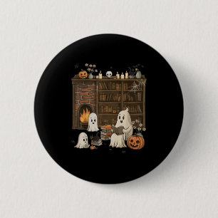 Chapa Redonda De 5 Cm Halloween de la Biblioteca de los Amantes del Libr