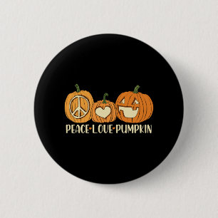 Chapa Redonda De 5 Cm Halloween de la Calabaza de Amor por la Paz