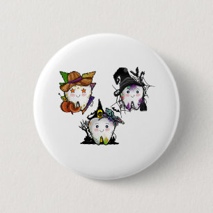 Chapa Redonda De 5 Cm Halloween Dental