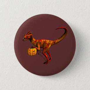 Chapa Redonda De 5 Cm Halloween Dilophosaurus